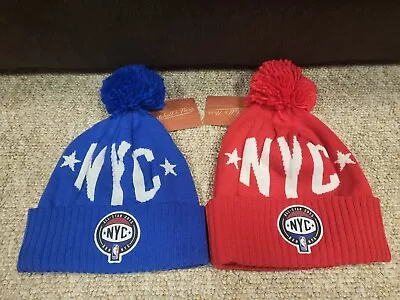 Mitchell & Ness 2015 NBA All Star NYC Beanie Lot Of 2 East & West Blue & Red New • $59.99