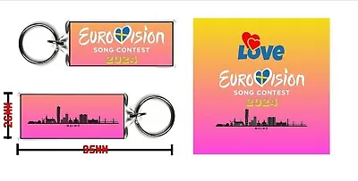 Eurovision Song Contest - Malmo 2024 - Jumbo Acrylic Keyring • £1.99