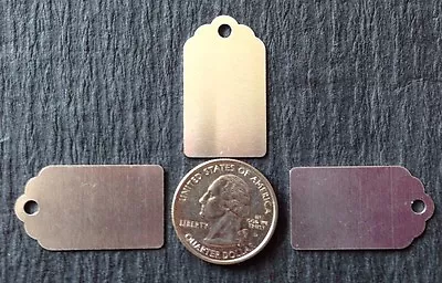 METAL TAGS(3pc)Silver Aprox.1-1/4 X 3/4 Labeling •Journaling •Christmas Labels • $2.49