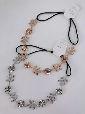 £11.57 • Buy Women Boho Metal Chain Leaf Flower Party Crown Elastic Hair Head Band Headband 