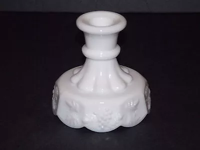 WESTMORELAND Milk Glass Candle Holder - Grape And Leaf Design • $8