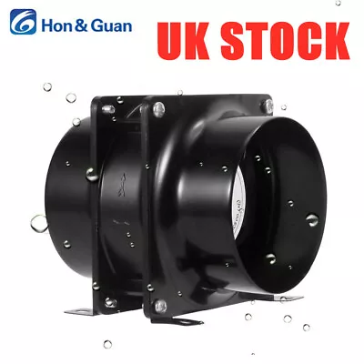 Hon&Guan 4/6in Inline Duct Extractor Ventilation Vent Blower Exhaust Fan Booster • £20.89