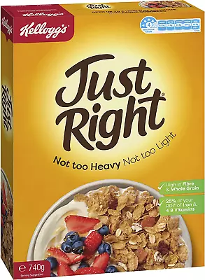 Kellogg'S Just Right Apricot And Sultana Breakfast Cereal 740G • $7.05