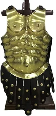 Brass Greek Muscle Armor Halloween Costume Breastplate One Size Fit All • $210