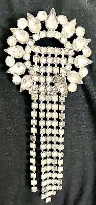 Vintage Crystal Ribbon Wreath Eisenberg? Julianna ? 5 1/2 Inch Sparkle Rhineston • $79.99