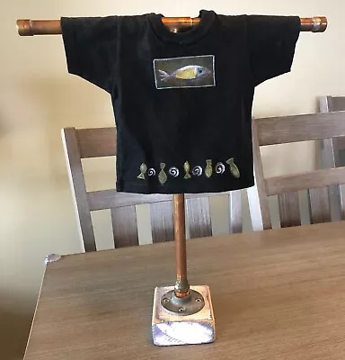 Vintage Blue Fish Clothing - Tiny BF Hand Painted Tee From Store Display - Black • $85