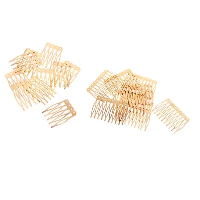 Lot 20 Pieces 5   10   Metal Blank DIY Gold Hair Comb Clip Crafts • £8.06