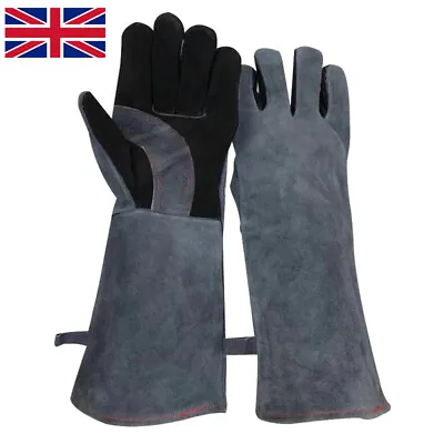 16  Heavy Duty Wood Burner TIG MIG ARC Welding Heat Resistant Leather Gloves • £6.89