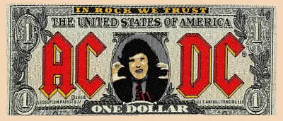 £2.99 • Buy Ac/dc Bank Note Official Patch 16 X 6.5cm (6  X 2 1/4 )