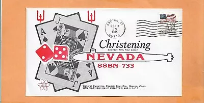 U.s.s  Nevada Christening Sep 141985 Groton Ct  Naval Cover • $2