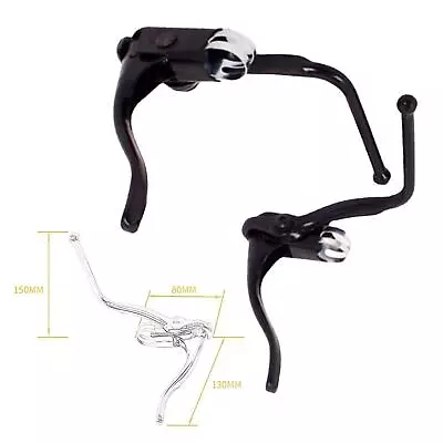 2 Pieces Bicycle Double Brake Lever Black Universal Road Bike Brake Levers • $14.56