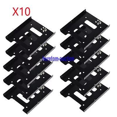 $19.99 • Buy Lot Of 10, 2.5  To 3.5  Bay SSD Metal Drive Mounting Bracket Adapter Dock / Tray