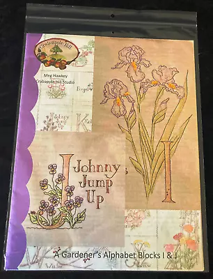Crabapple Hill Meg Hawkey Gardener Alphabet Quilt Block Pattern IJ Iris Johnny • $7.95