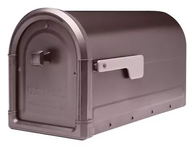 Architectural Mailboxes Roxbury Rubbed Bronze Large Steel Post Mount Mailbox • $39.99