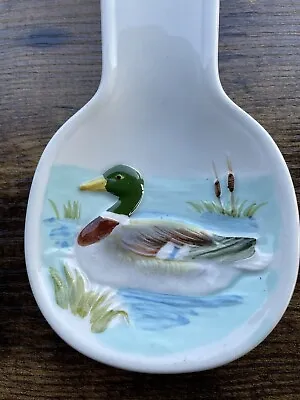 Vintage Otagiri Mallard Duck Spoon Rest Kitchen Decor  • $13.90