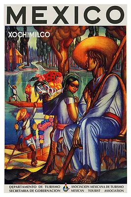 Mexican Vintage Poster.Xochimilco.Travel Home Art Decor Interior Design.805i • $18
