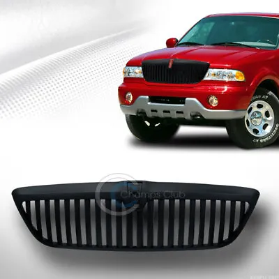 Fits 98-02 Lincoln Navigator/Blackwood Glossy Black Vertical Front Bumper Grille • $63.95