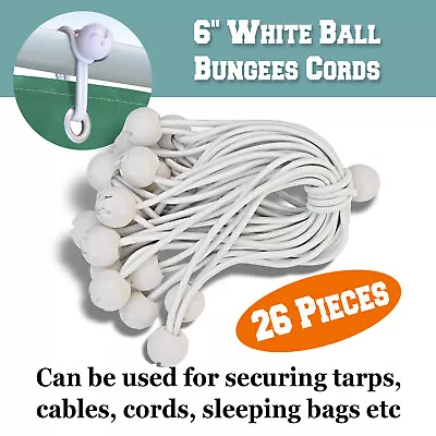 50 100PC Ball Bungees Cord Tarp Party Tent Tie Downs Bungee Canopy Gazebo Strap  • $13.05