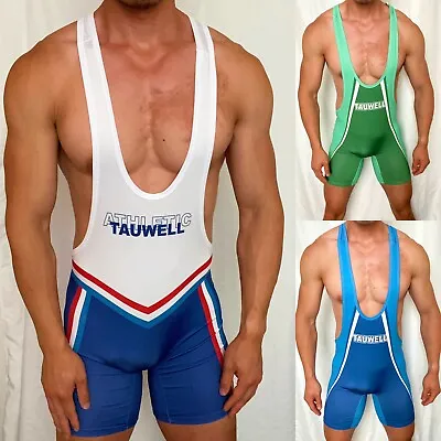 Men's Wrestling Singlets Training Wrestling Leotard Weightlifting Jumpsuits • £16.99