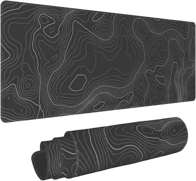 Topographic Contour Gaming Mouse Pad Large XL Long Extended Pads Big Mousepad Ke • $19.09