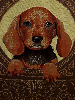 Dachshund Dog Belgian Tapestry Pillow Cover  • $49.99