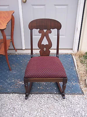 Empire Mahogany Sewing Rocker / Nursing Rocking Chair  (R114) • $349