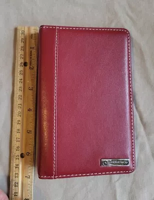 Franklin Covey Red Leather Small Planner Binder A3 • $15.99