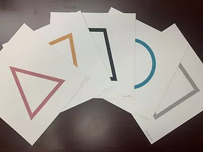 Sol LeWitt Signed Unique Set Of Five Prints 5 Geometric Figures In 5 Colors 1986 • $3250