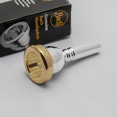 Genuine Bach 3G 24K Gold Rim & Cup Large Trombone Mouthpiece NEW! • $156.59