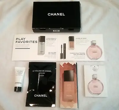 Chanel 4Pc Set Hydra Beauty Serum 5ml Noir Mascara 1g Foundation Chance Sample • $9.99