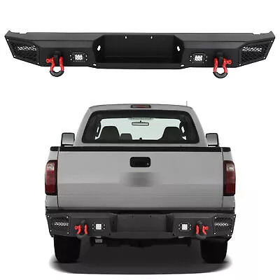 For 1999-2016 Ford F250 F350 F450 F550 Super Duty Rear Bumper W/ Lights &D-Rings • $488.88