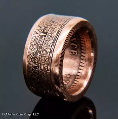 Pure .999 Copper Aztec Mayan Calendar Coin Ring . WHOLESALE PRICE. • $40