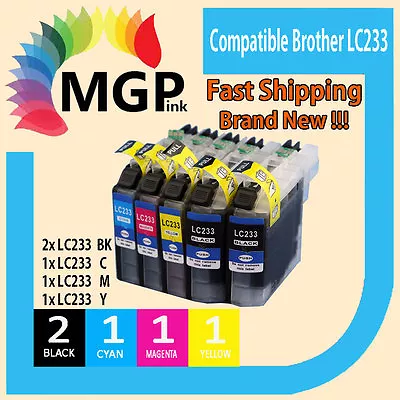 5x LC233 Ink Cartridge For Brother DCP-J4120DW MFC-J5320DW MFC-J5720DW • $23.70