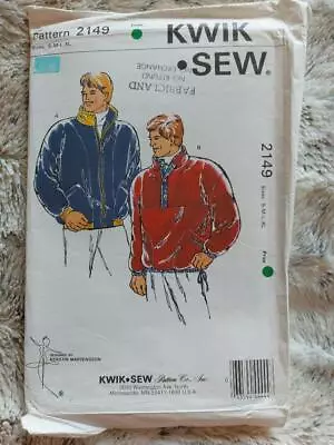 Kwik Sew  2149 Vintage Men's Jacket Pattern Size S-M-L-XL • $13.11