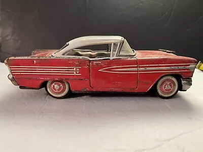 1958 Oldsmobile Ninety Eight Hardtop Tin Litho Friction Car By Ichico Of Japan • $49.95