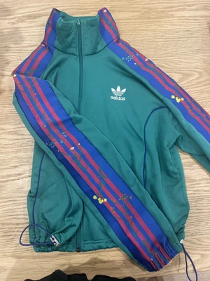 $69 • Buy Adidas Track Jacket *Limited Edition Green Floral.. L..as Worn By Kendall Jenner