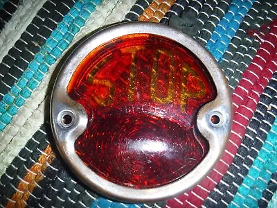 Vintage Bi Lite Stop Light Lens Glass Hudson Essex Rat Rod Hot Brown L-279 1004 • $28.27