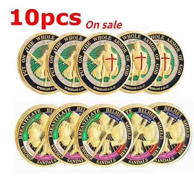 10x Put On The Whole Armor Of God Commemorative Challenge Coins Collection Gifts • $15.19