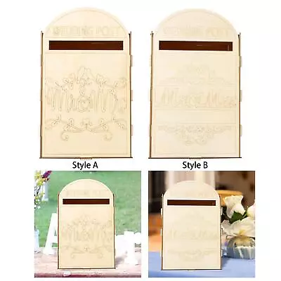 Wedding Card Box Wooden Envelope Gift Post Card Box For Party Bridal Shower • $34.28