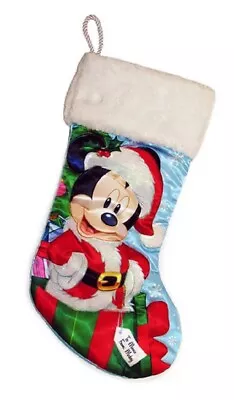 Kurt Adler Disney Santa Mickey Mouse Stocking With Plush Cuff • $15.90