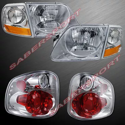 Combo Headlights + Corner + Taillights For 2001-2003 F-150 SuperCrew Flareside • $142