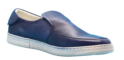 Vince Camuto Men's Blue White Outsole Loafers Slip On Leather Shoes Size 12 • $99.97