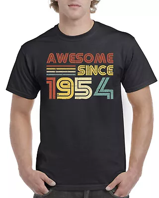 Mens 70th Birthday Gifts For Him T Shirt 70th Present 70 Years Old Born In 1954 • $9.99