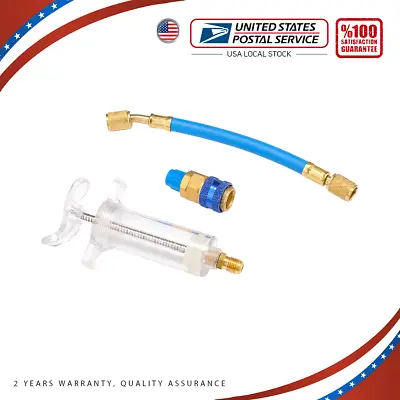 New A/C AC Oil & Dye Injector With R-134a Snap Quick Coupler 1/4  SAE Hand Tbson • $11.99