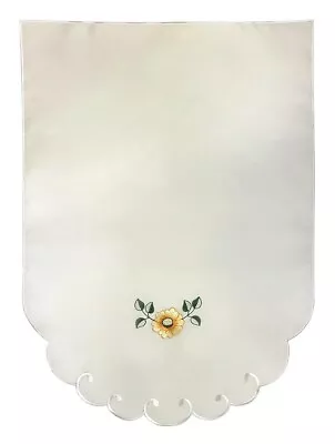 Flora Chair Arm Covers (pairs) Or Chair Backs (single) | Embroidered On Cream • £4.99