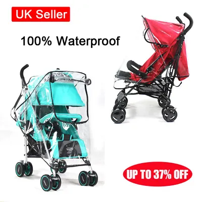 Universal Rain Cover Raincover For Baby Pushchair Stroller Pram Buggy Waterproof • £6.75