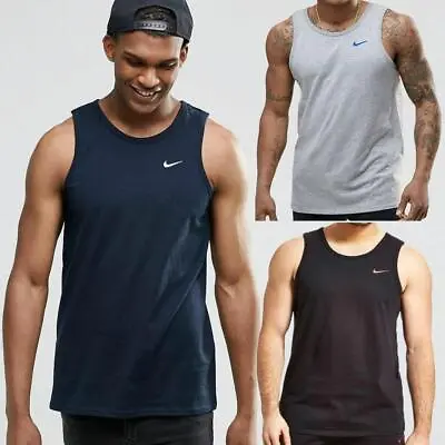£14.99 • Buy Nike Embroidered Swoosh Mens Athletic Training Gym Vest Sleeveless Tank Top