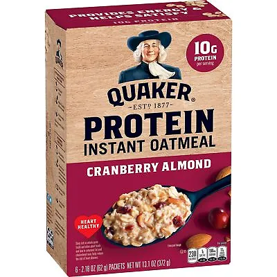 Quaker Instant Oatmeal Cranberry Almond 6x 2.18 Oz Ounce (Pack Of 6)  • $7.24
