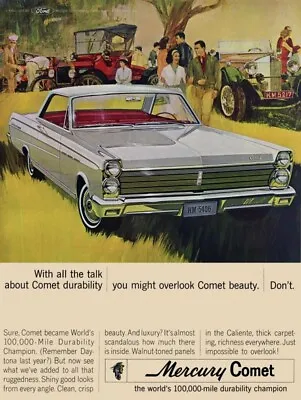 1965 Mercury Comet New Metal Sign: 100000 Mile Durability Champion! • $19.88