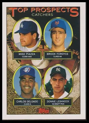 1993 Topps #701 Mike Piazza/Carlos Delgado Top Prospects Rookie RC QTY • $1.95